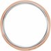 Stepped-Edge Grooved Comfort-Fit Flat Band with Bead Blast Finish
