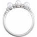 Three-Stone Pearl Ring