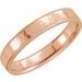 Milgrain Edge Comfort-Fit Flat Band with Hammer Finish