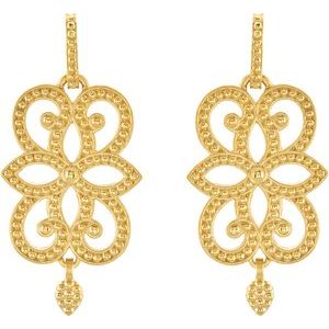 Granulated Scroll Earrings