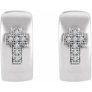 Cross Hoop Earrings