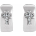 Cross Hoop Earrings