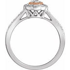 Cluster Halo-Style Promise Ring