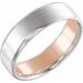 Beveled-Edge Comfort-Fit Flat Band with Matte Finish