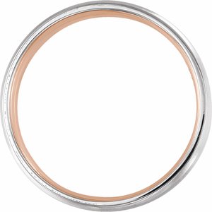 Beveled-Edge Comfort-Fit Flat Band with Matte Finish