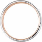 Beveled-Edge Comfort-Fit Flat Band with Matte Finish