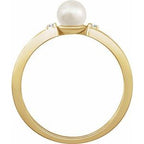 Accented Pearl Ring