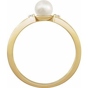 Accented Pearl Ring