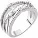 Accented Criss-Cross Ring
