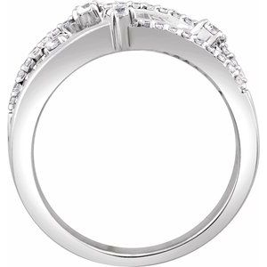 Accented Criss-Cross Ring