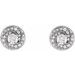 Round Halo-Style Earrings