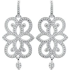 Granulated Scroll Earrings
