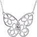Accented Butterfly & Floral Necklace or Center
