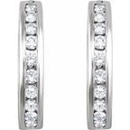 Channel-Set Hoop Earrings