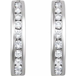 Channel-Set Hoop Earrings