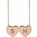 Engravable Double Heart Necklace or Center