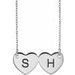 Engravable Double Heart Necklace or Center