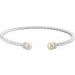 Accented Pearl Rope Cuff Bracelet