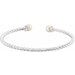 Accented Pearl Rope Cuff Bracelet
