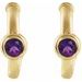 Bezel-Set Huggie Earrings