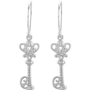 Vintage-Inspired Key Earrings