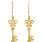 Vintage-Inspired Key Earrings