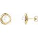 Button Pearl Knot Earrings