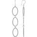 Bead Oval Silhouette Earrings