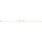 Accented Sideways Cross Bracelet