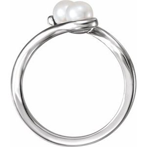 Two-Stone Pearl Ring