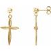 Cross & Ball Earrings