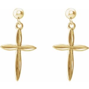 Cross & Ball Earrings