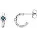 Bezel-Set Huggie Earrings