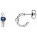 Bezel-Set Huggie Earrings