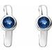Bezel-Set Huggie Earrings