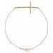 Accented Sideways Cross Bracelet