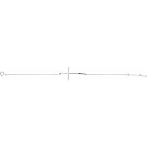 Accented Sideways Cross Bracelet