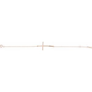 Accented Sideways Cross Bracelet