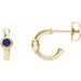 Bezel-Set Huggie Earrings