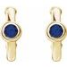 Bezel-Set Huggie Earrings