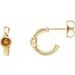 Bezel-Set Huggie Earrings