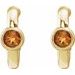 Bezel-Set Huggie Earrings