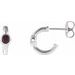 Bezel-Set Huggie Earrings
