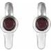 Bezel-Set Huggie Earrings