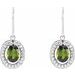 Oval Halo-Style Earrings