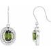 Oval Halo-Style Earrings