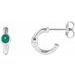Bezel-Set Huggie Earrings