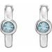 Bezel-Set Huggie Earrings