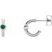 Bezel-Set Huggie Earrings