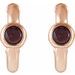Bezel-Set Huggie Earrings